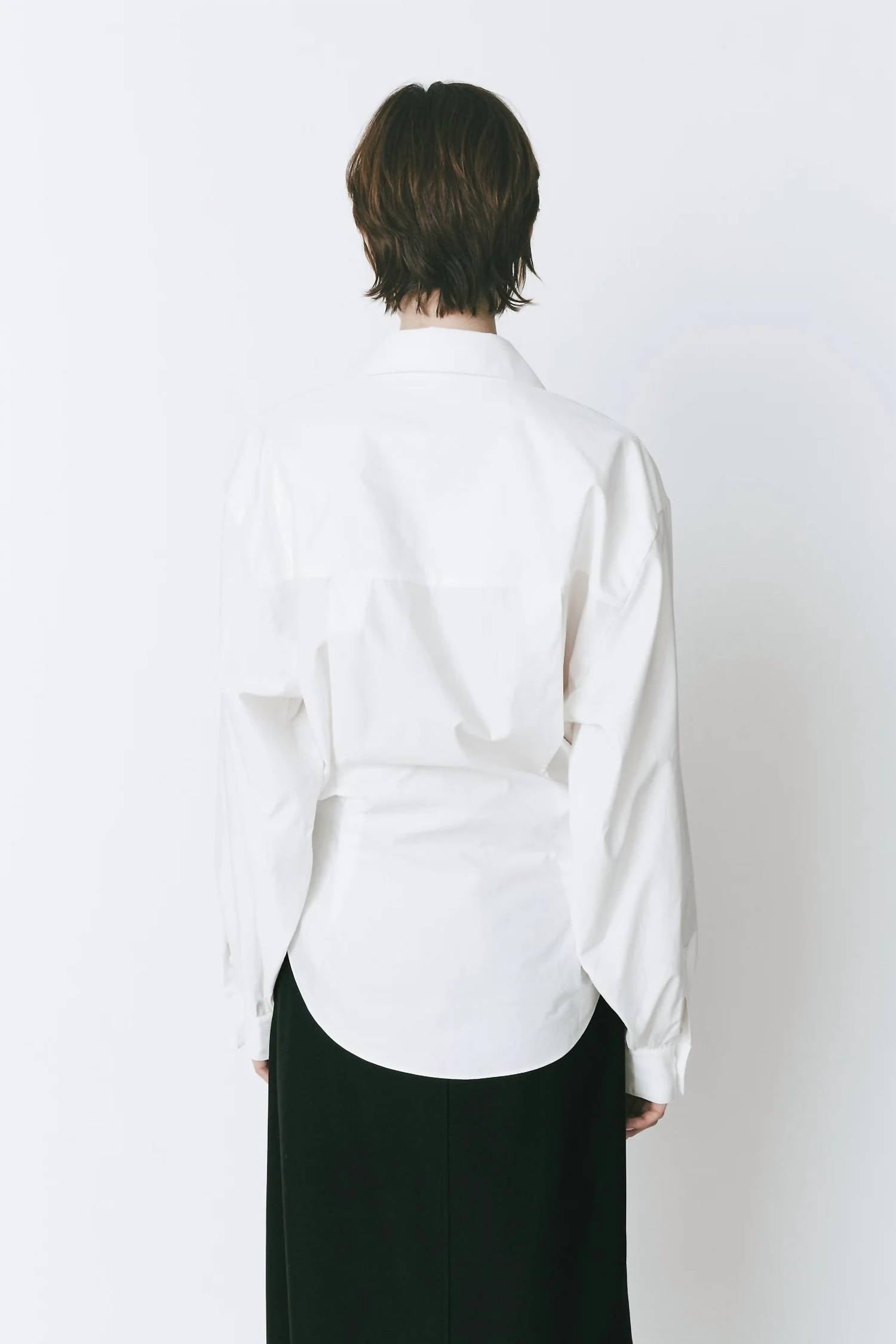 Rue Sophie Women's Fontaine Shirt in white - women's blouse - detail view