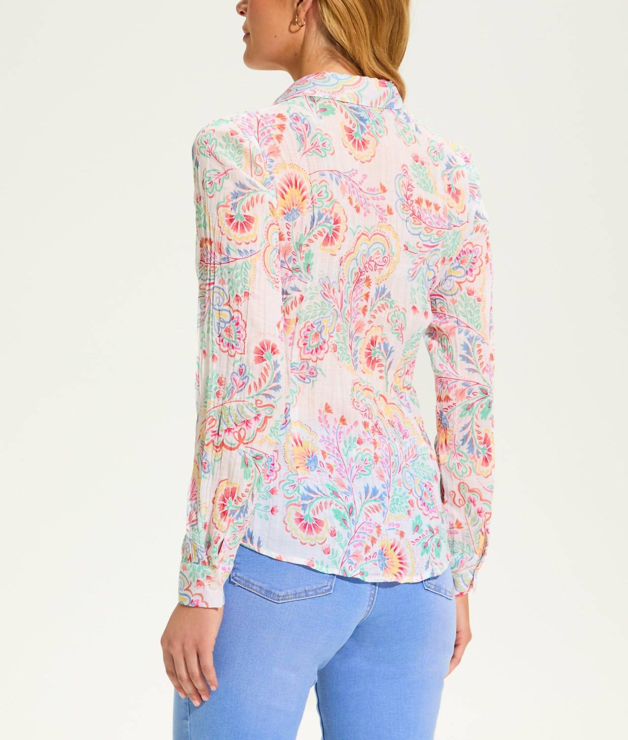 Fdj - Crinkle Printed Shirt Blouse