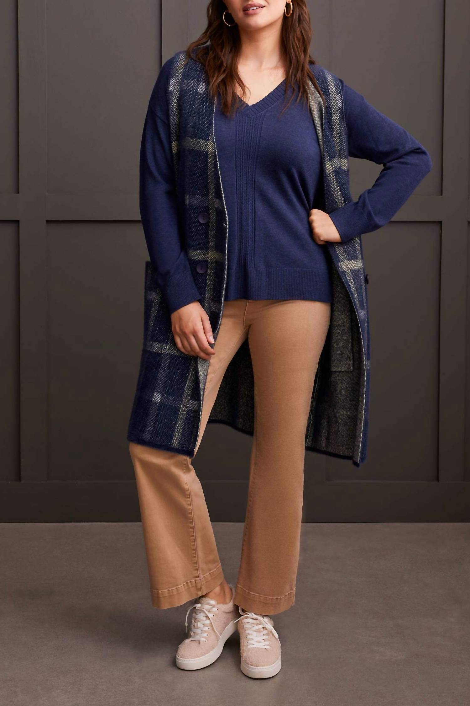Tribal - Long Sleeve V Neck Sweater