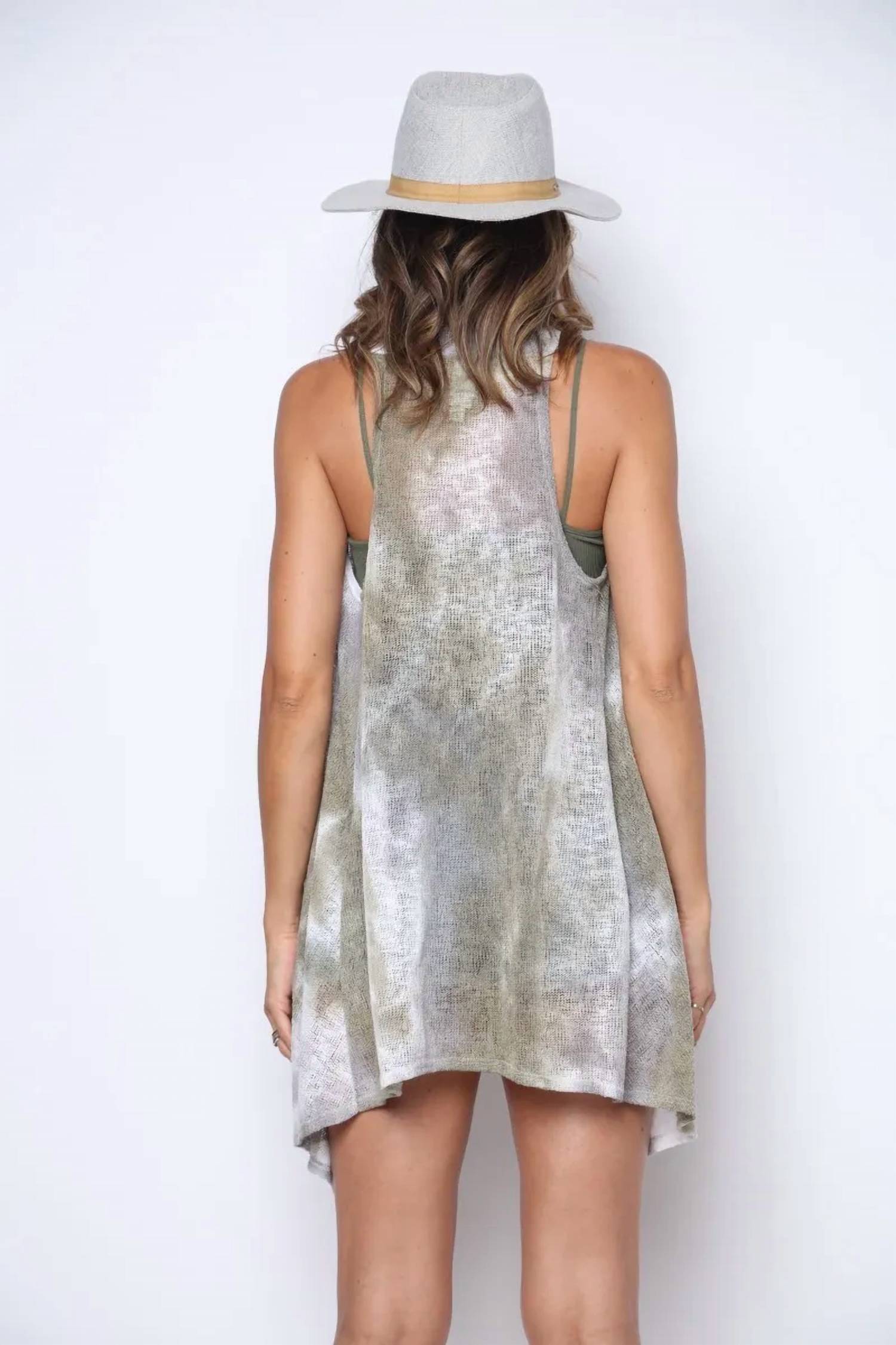 Crepas - Tie Dye Vest Cardigan