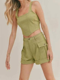 Sadie & Sage - Solid Crop Top Tank