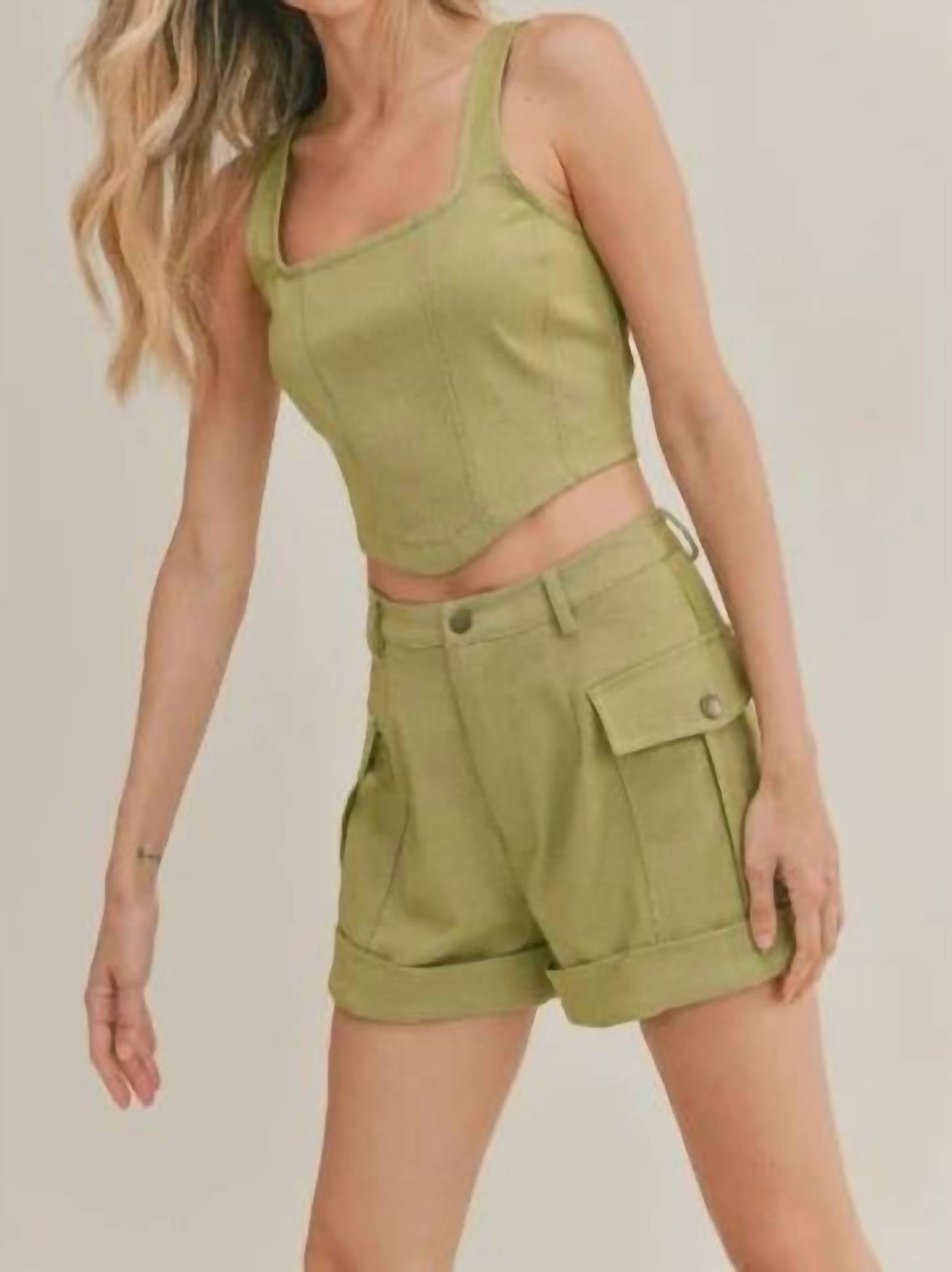 Sadie & Sage - Solid Crop Top Tank