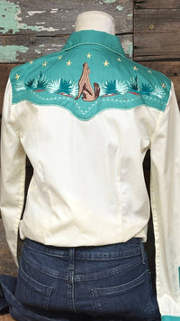 Panhandle - Women's Coyote Retro Western Shirt