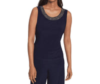 Joseph Ribkoff - EMBELLISHED TANK WITH CHIFFON CARDIGAN