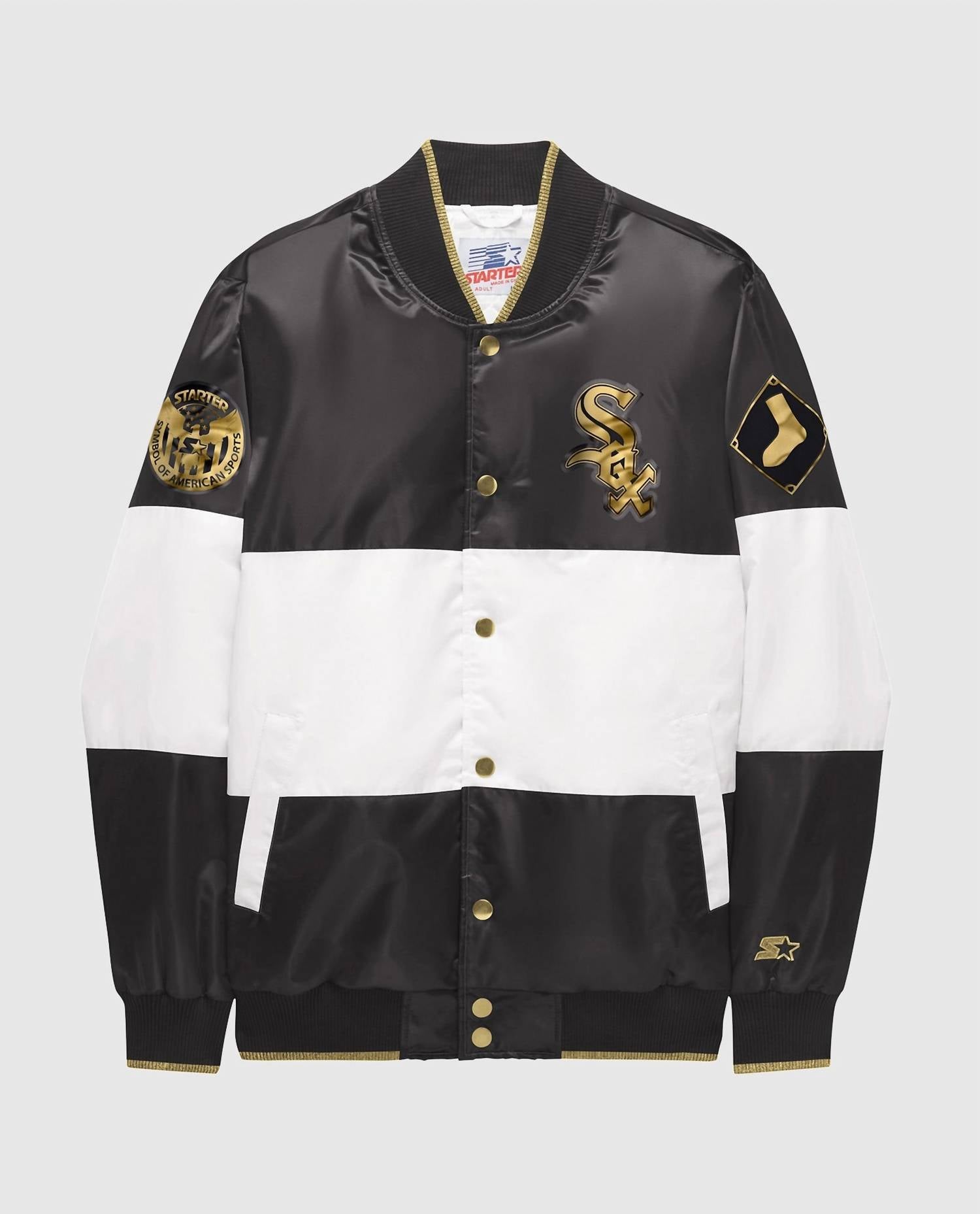 Starter - Men's Ty Mopkins Chicago White Sox Satin Full Snap Jacket