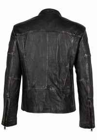 Mauritius - Men's Aryn Rf Vintage Distressed Leather Jacket