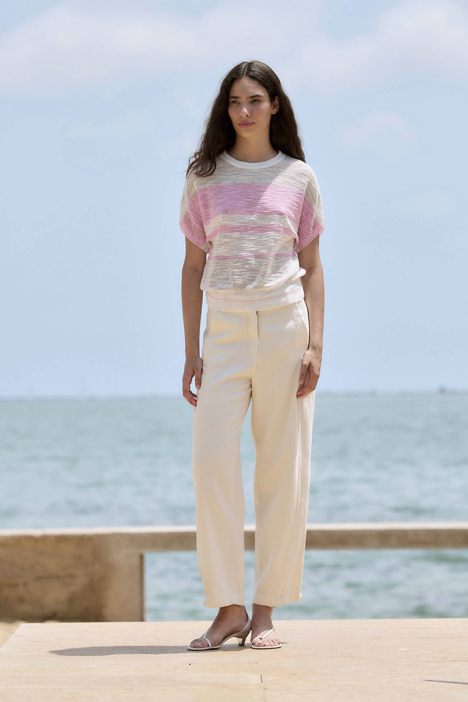 Sita Murt - Dropped Sleeve Striped Sweater
