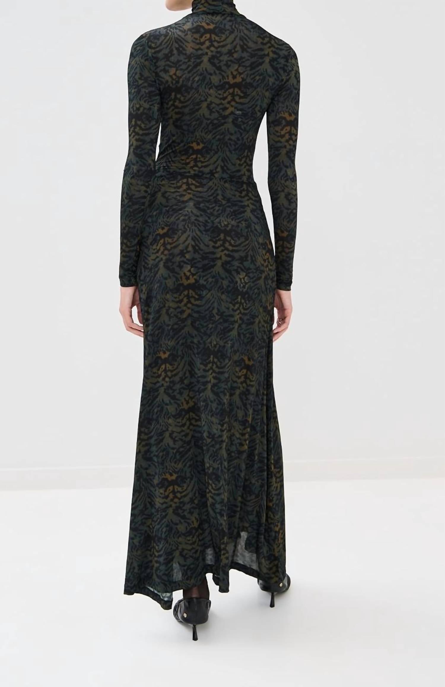 Ulla Johnson - Koa Jersey Ruched Front Turtleneck Dress