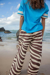 Palm Collective Sidewalk Zebra Linen Pants - women's pants - detail view