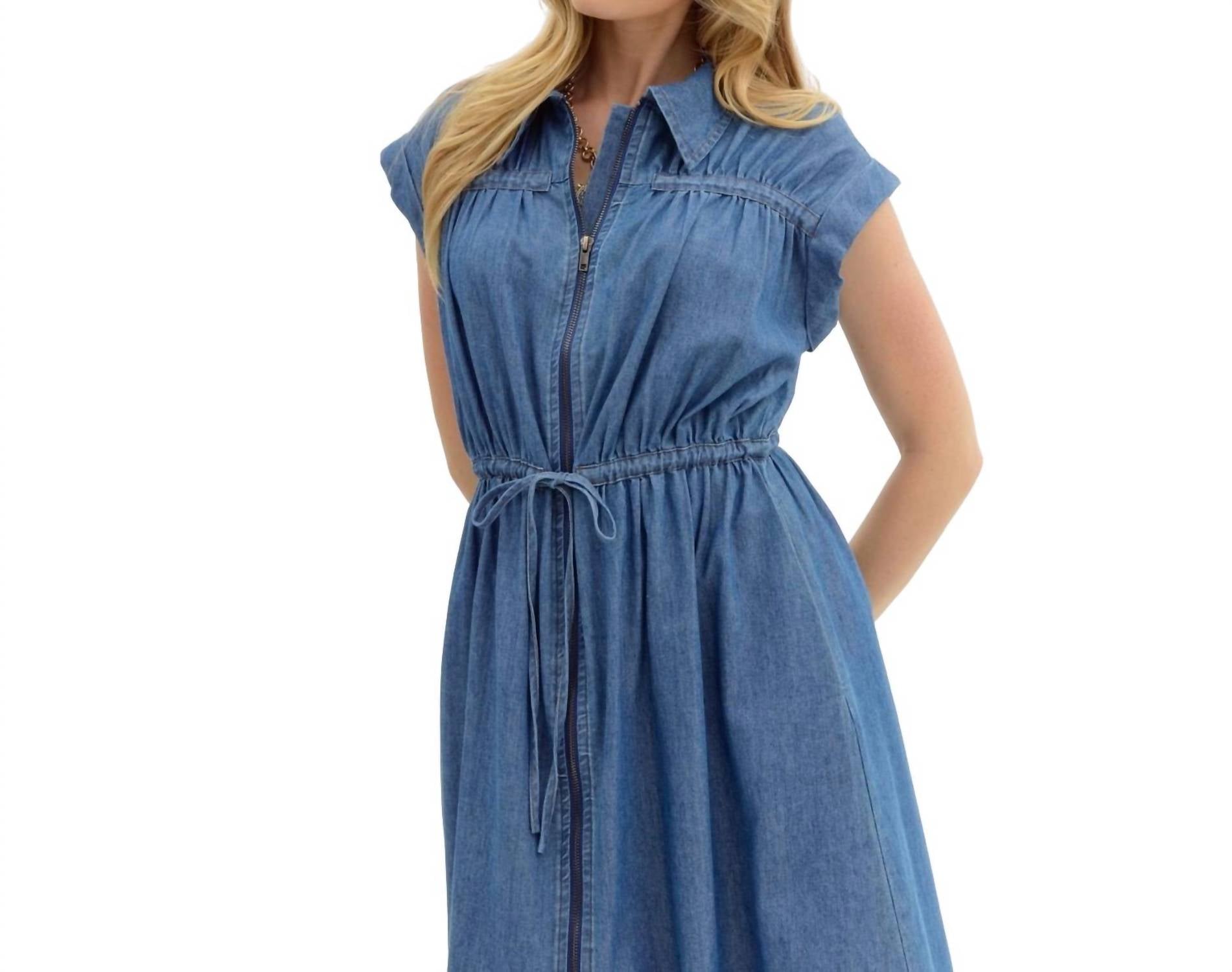 Entro - Denim Zipper Dress