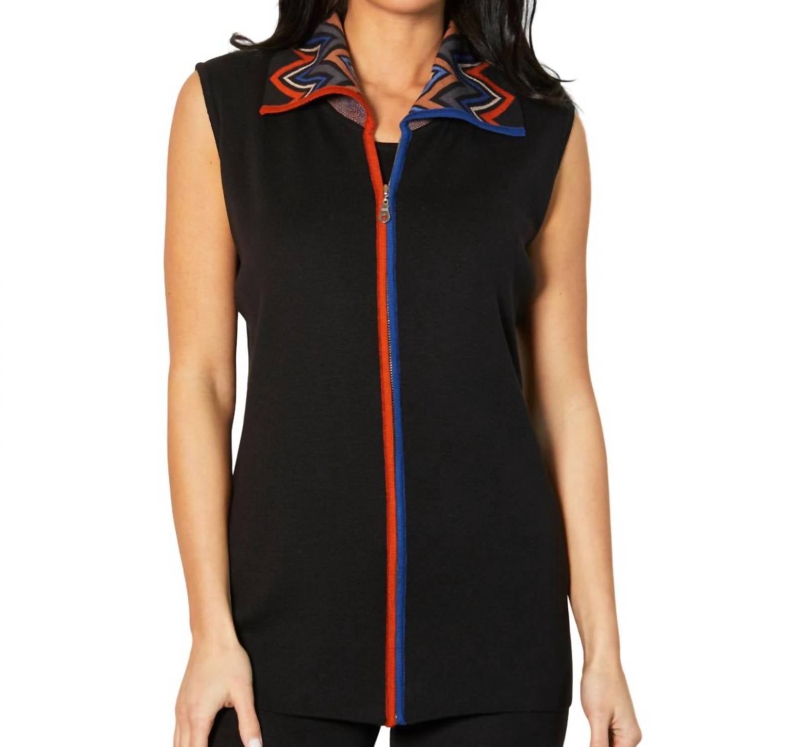 Zip Front Long Vest