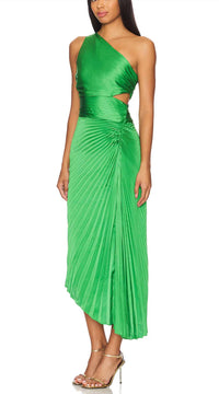 A.L.C. - Dahlia One-shoulder Pleated Maxi Dress