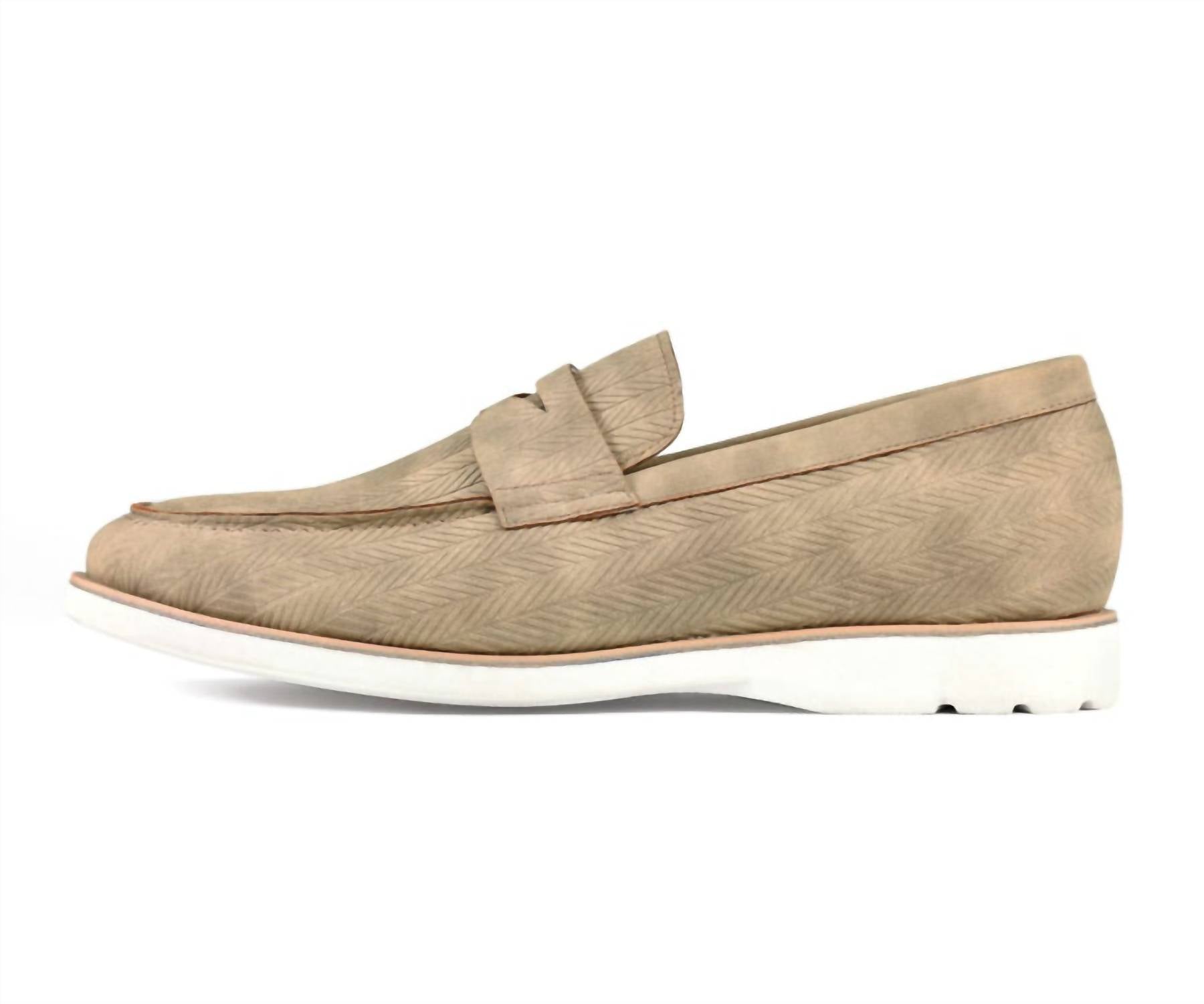 Amali Men's Elias Loafer in tan - men's loafer - detail view
