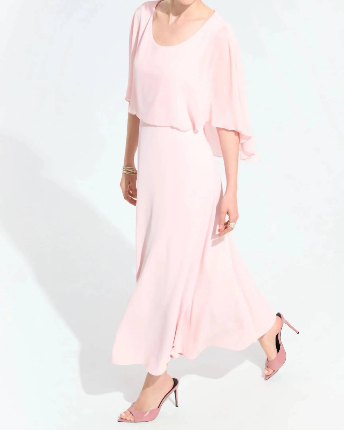 Joseph Ribkoff - Chiffon Overlay Maxi A-line Dress