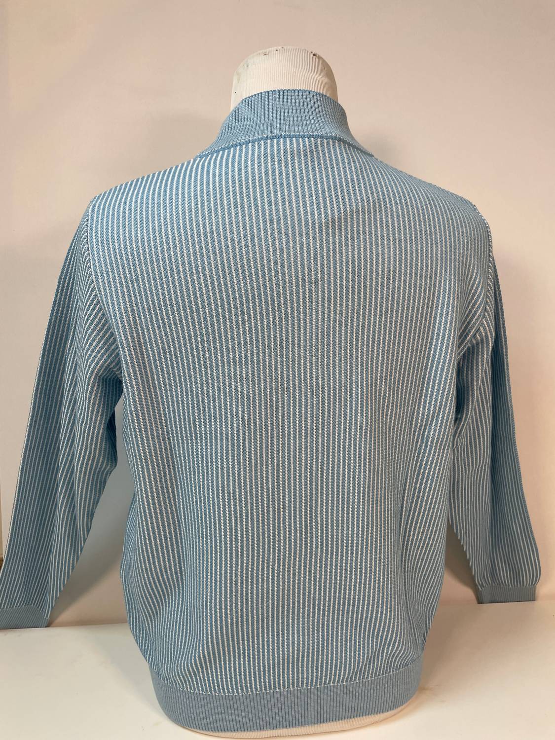 St. Croix - Men Long Sleeves Zip Mock Neck Rib Cable Quarter-zip Sweater