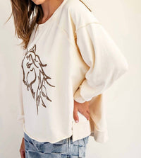 Ee:Some - Horse-print Sweatshirt
