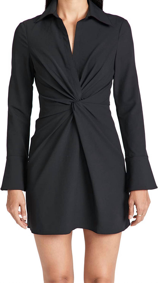 Cinq A Sept - Women's Ruched Front Polo Collar Mckenna Mini Dress