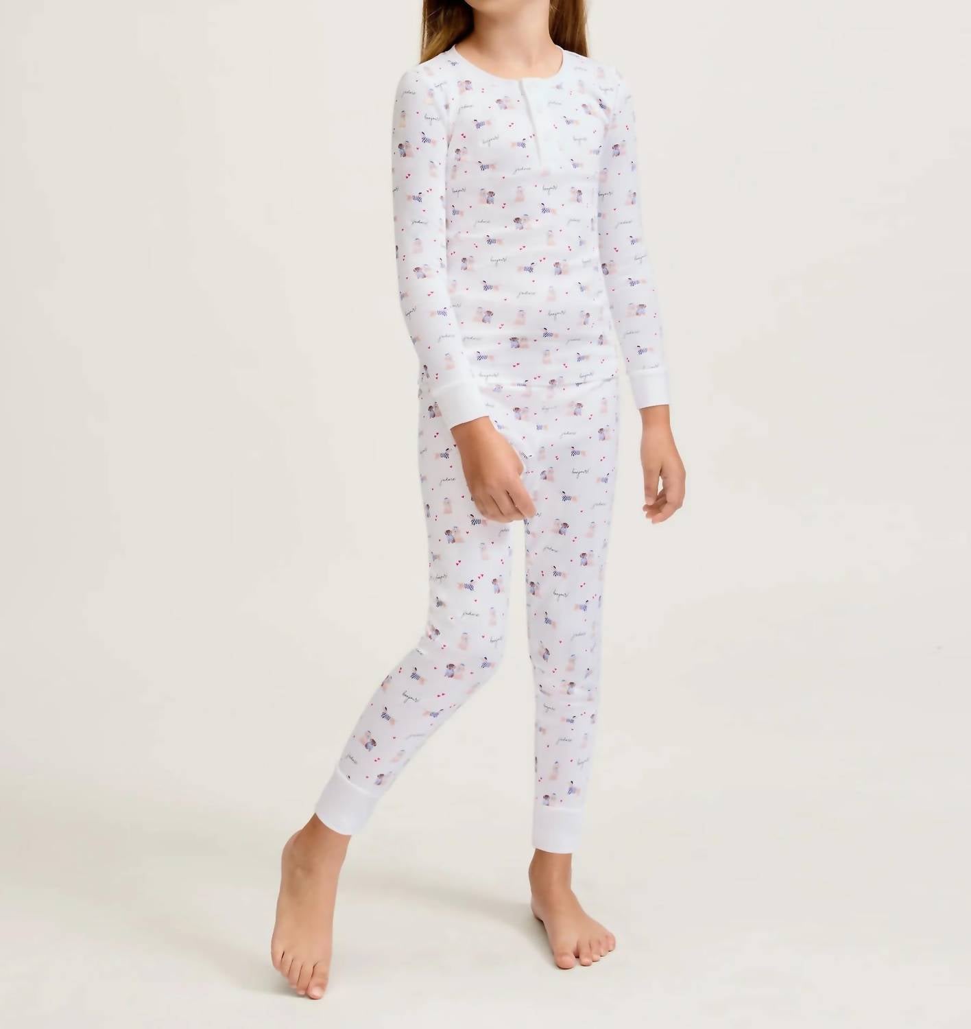 Petite Plume - Le Woof Valentine's Pajamas