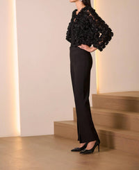 Joseph Ribkoff - Rosette Long Sleeve Bolero Jacket