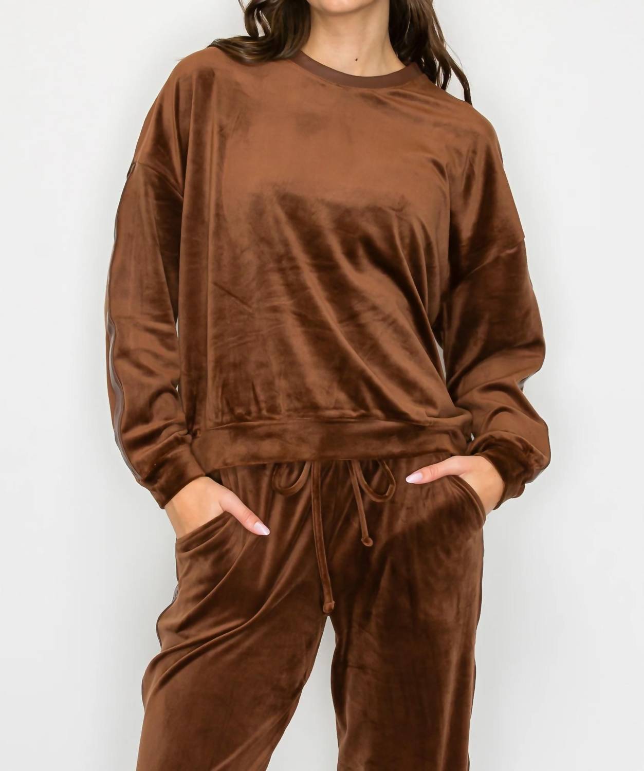 Knit Riot - Velour Lounge Crew Sweater