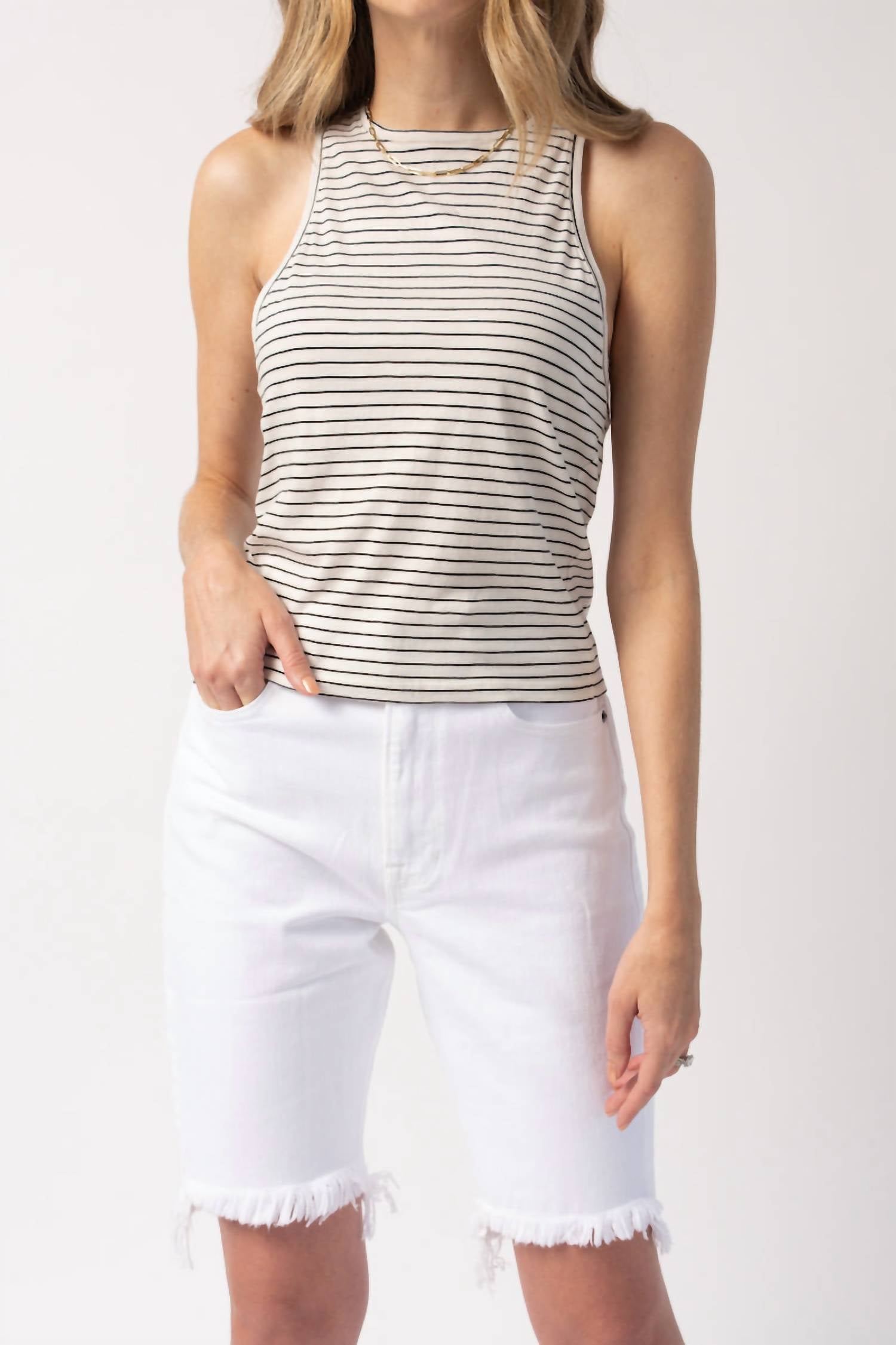 Frame - Le High Racer Striped Tank