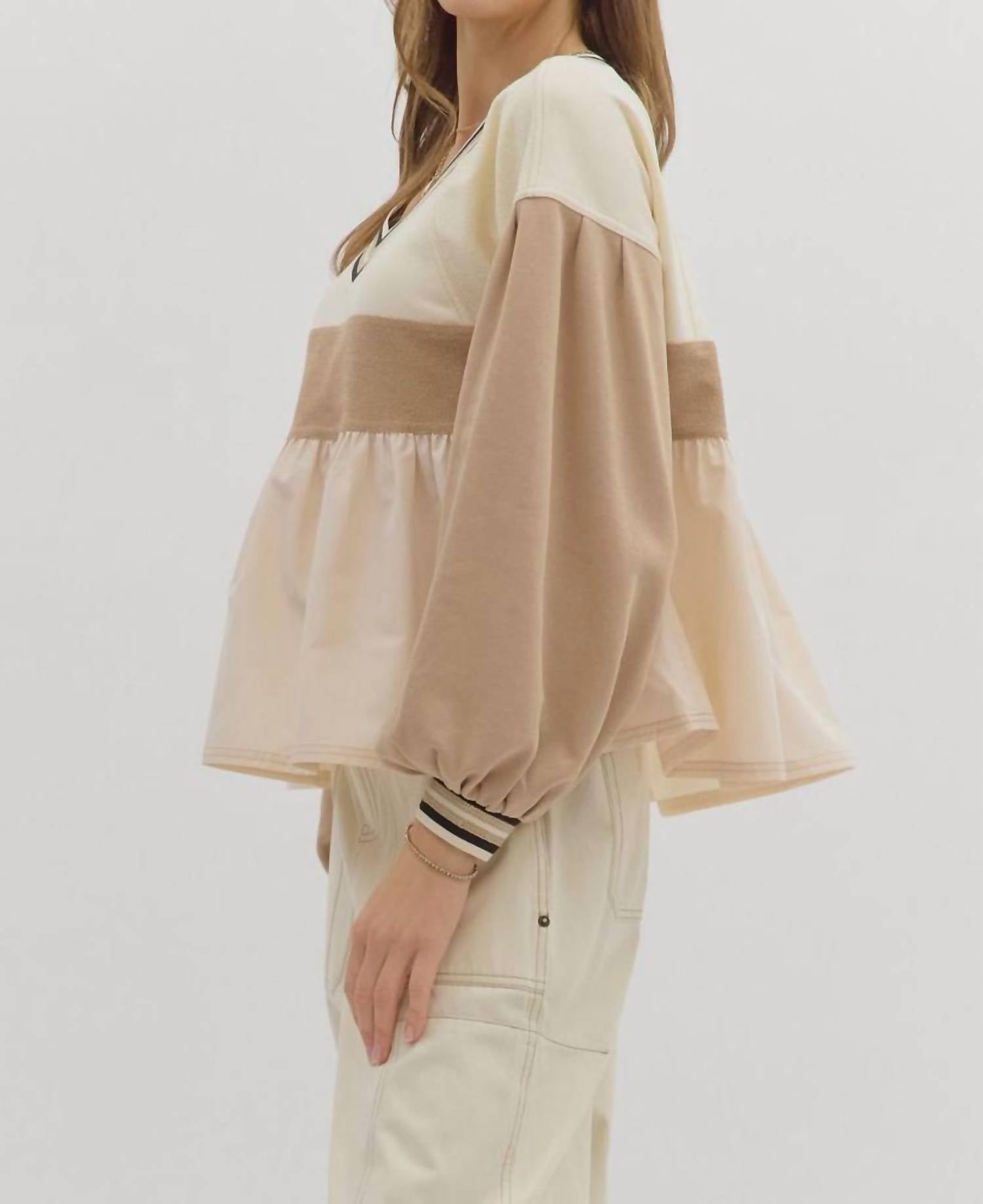 Entro - Color Block Mixed Top