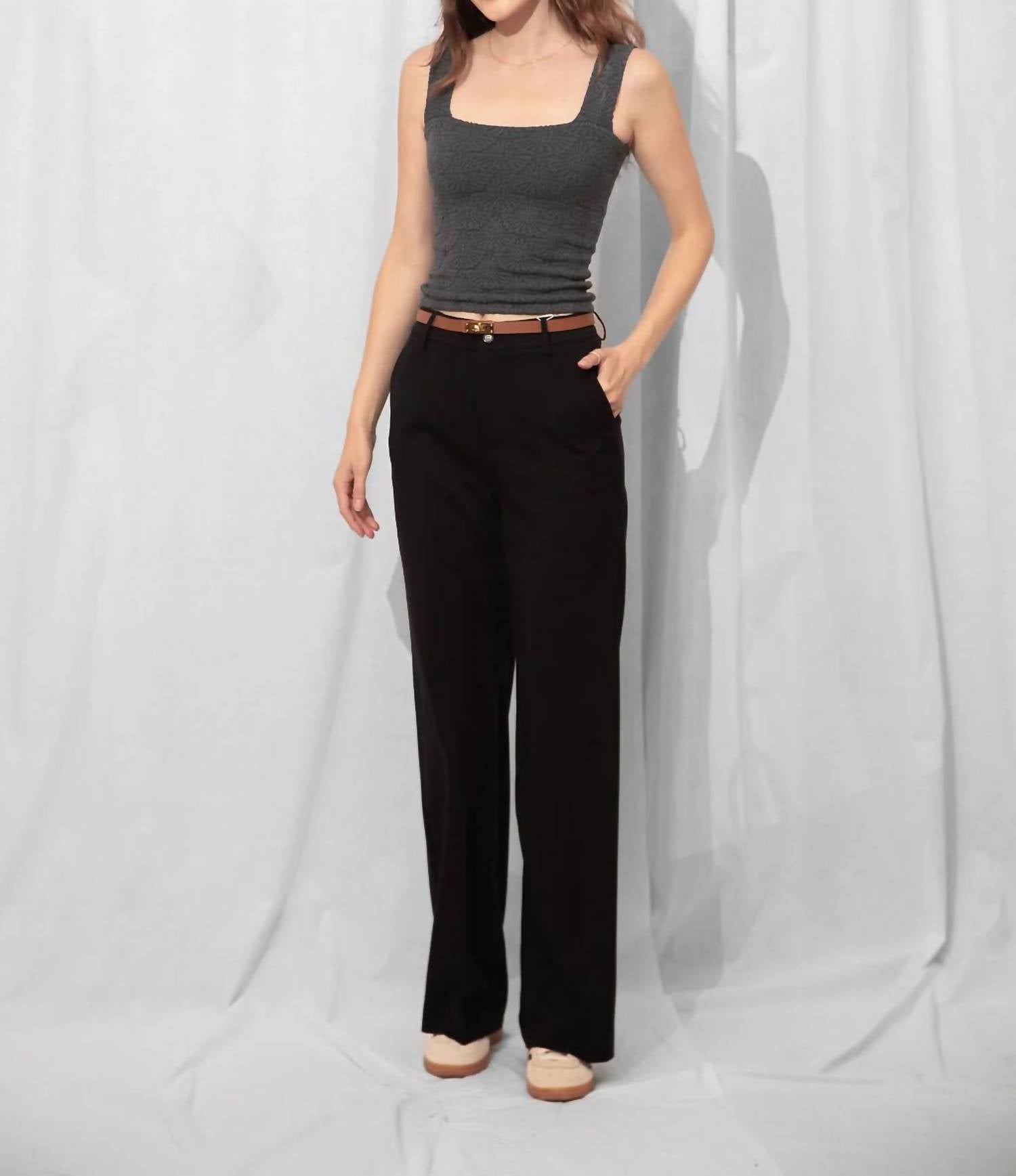 Attentif - Lucy High Rise Wide Leg Trouser