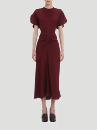 Victoria Beckham - Gathered Waist Midi Dress
