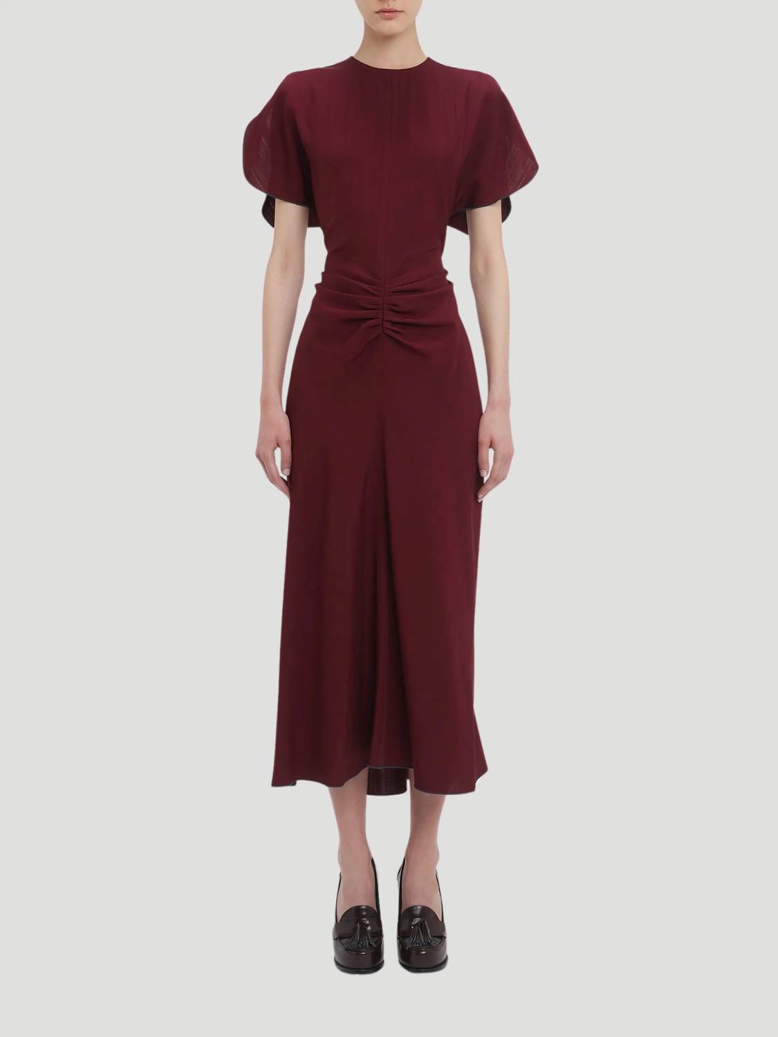 Victoria Beckham - Gathered Waist Midi Dress