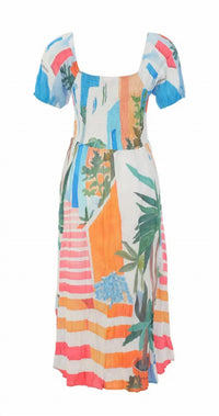 Dolcezza - Pots On The Stairs Crinkle Dress
