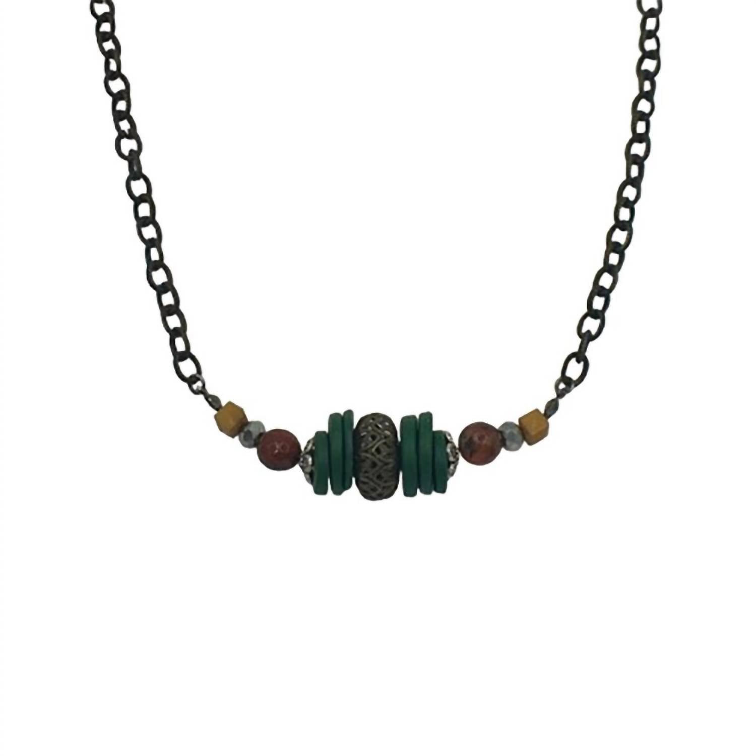 Legend Or Lies - Women's Short Center Stacked Beaded Necklace