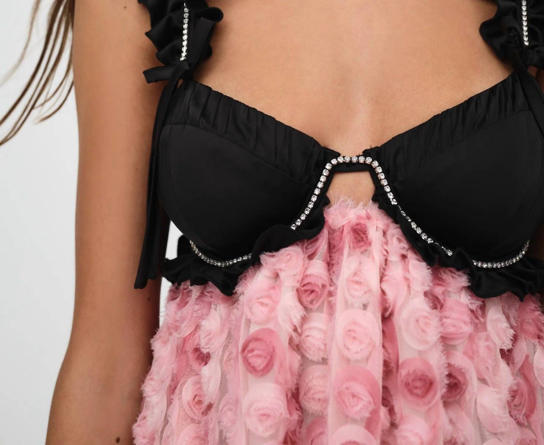 Lil Lemons By For Love And Lemons - Skye Babydoll Bustier Mini Dress