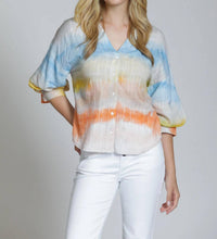 Apny - Watercolor Blouson Sleeve Shirt