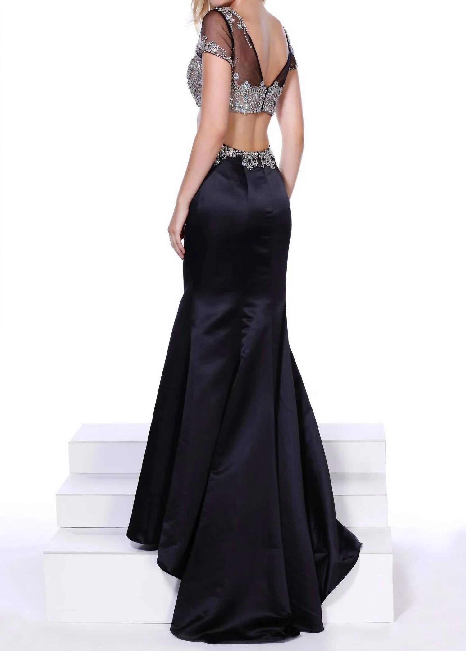 Nox Anabel - 2 Piece Fit And Flare Rhinestones Dress