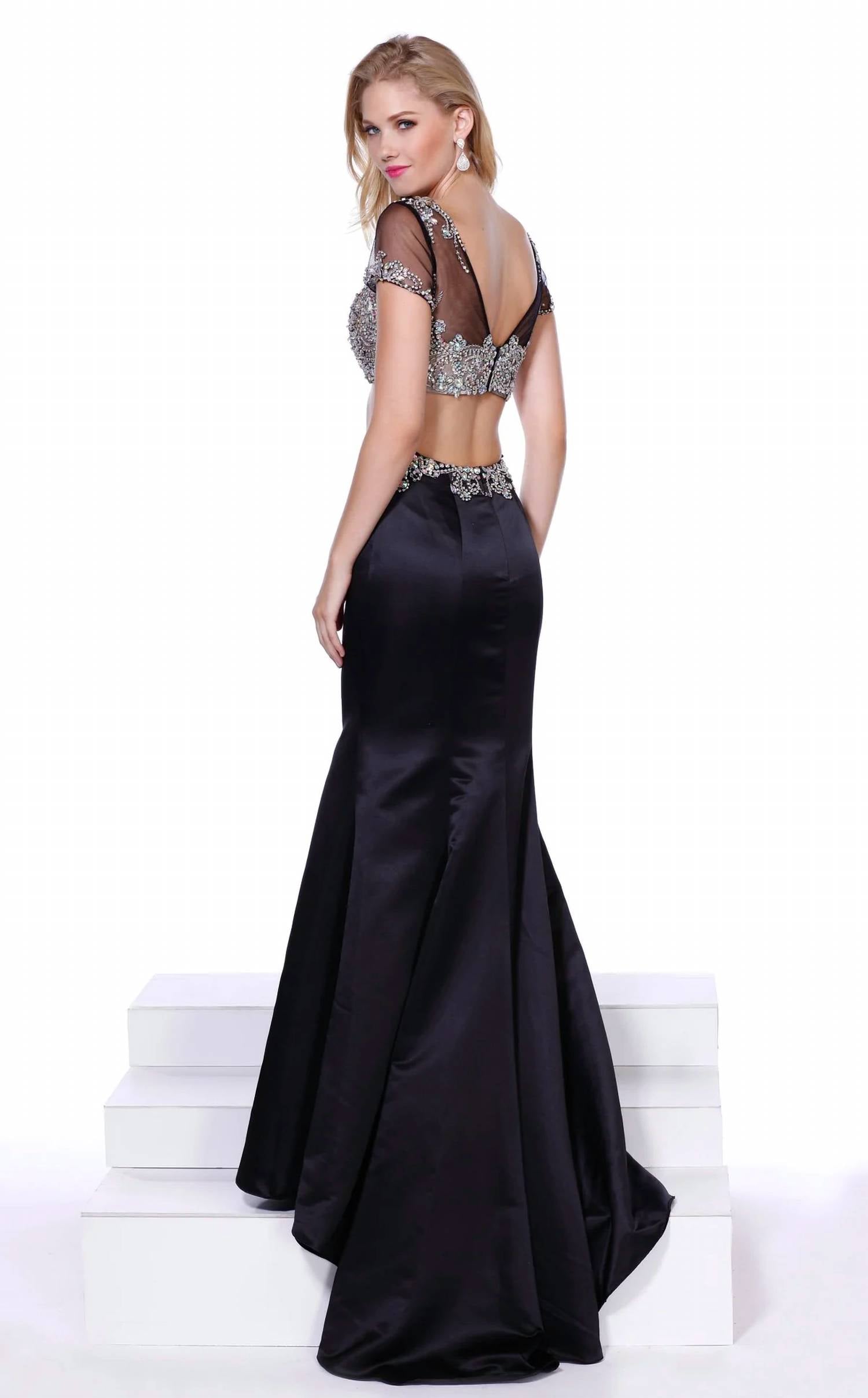 Nox Anabel - 2 Piece Fit And Flare Rhinestones Dress