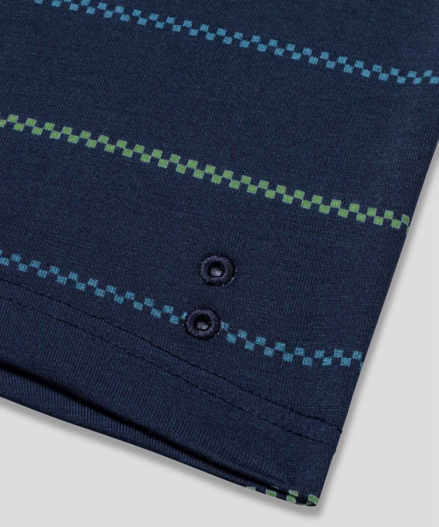 Ron Dorff Boxer Briefs With Fisherman Stripes in deep ocean - men's item - alternate view