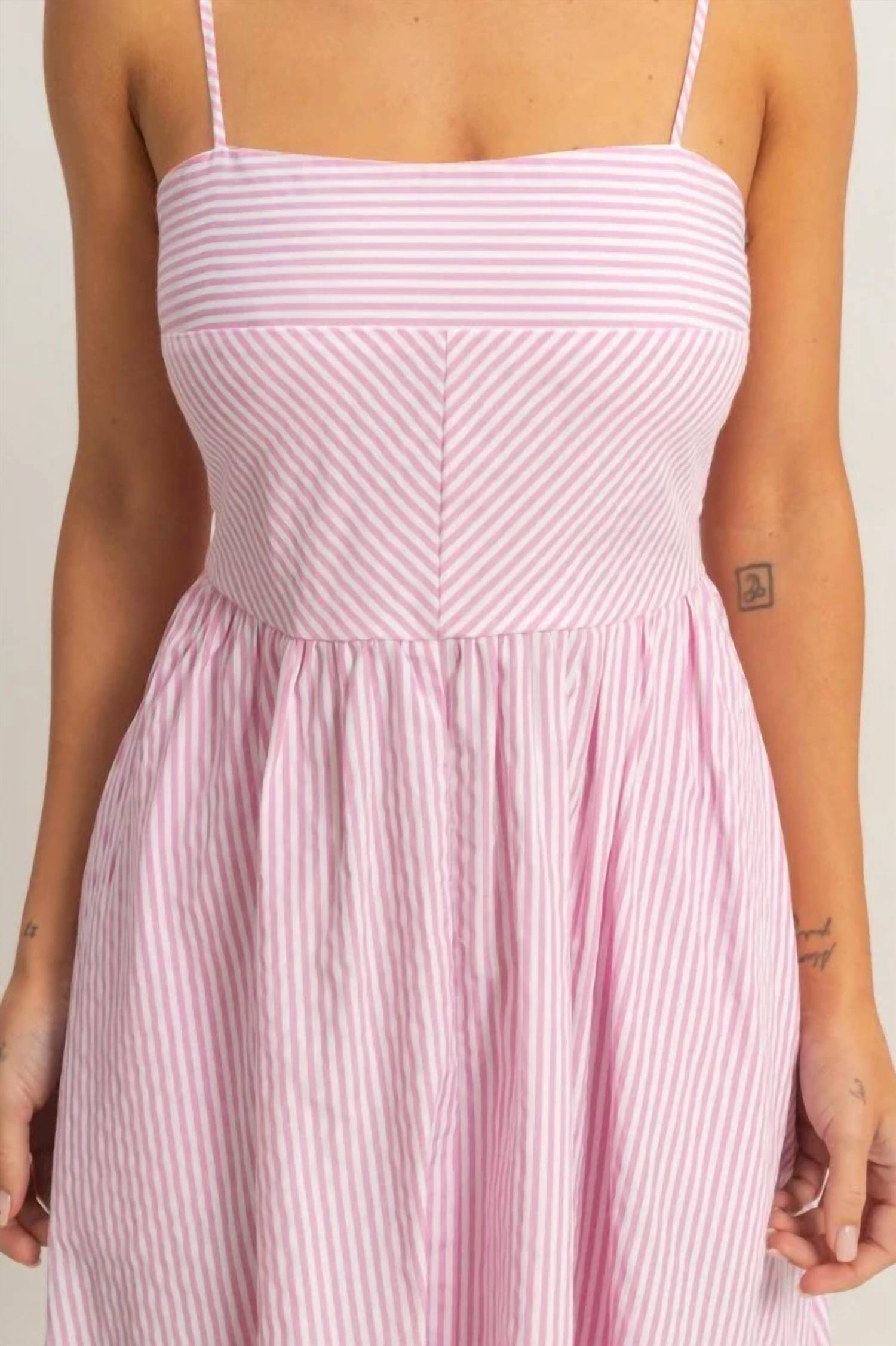 Hyfve - Striped Spaghetti Strap Dress