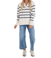 In February - Cozy Current Stripe Sweater