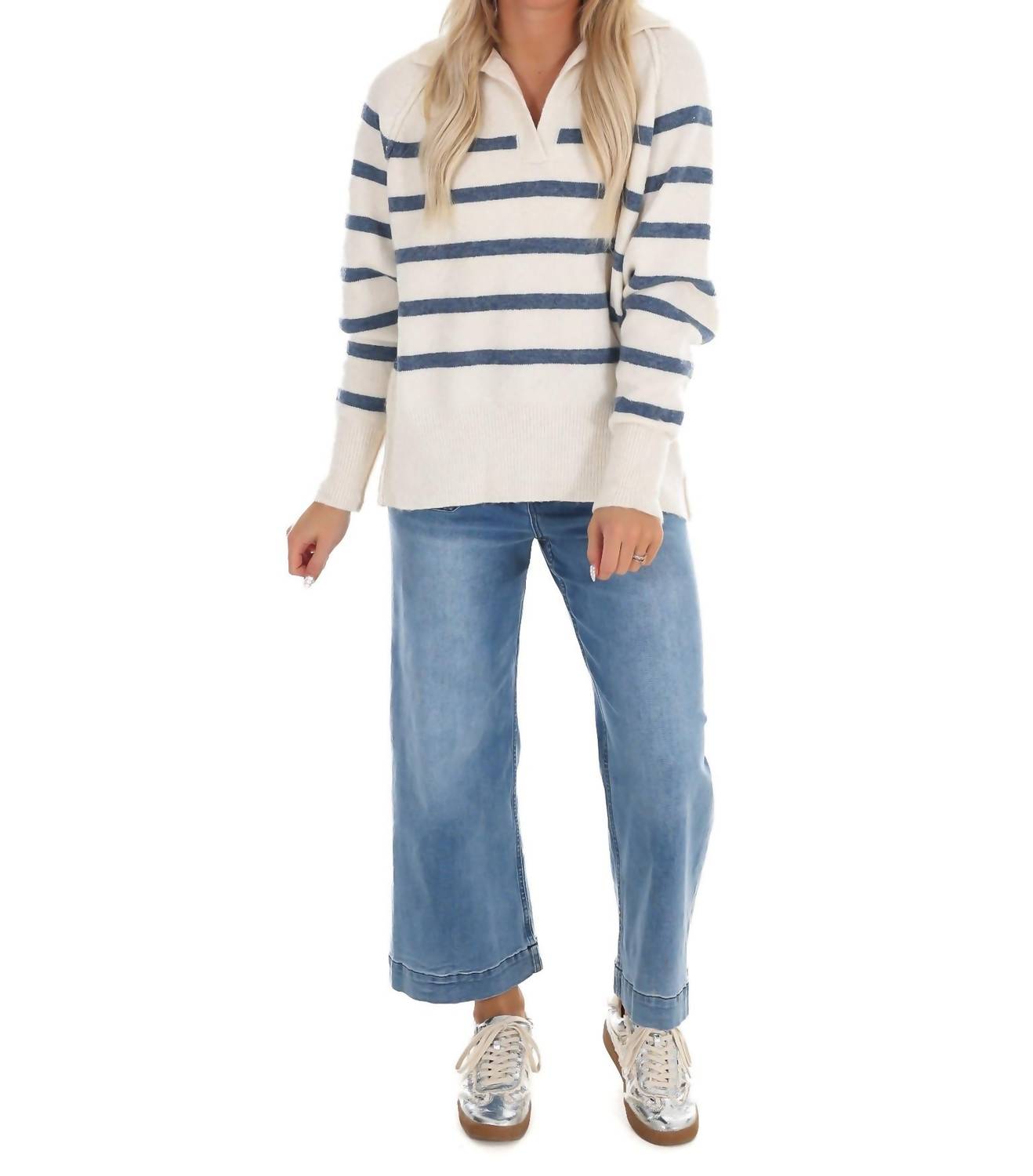 In February - Cozy Current Stripe Sweater