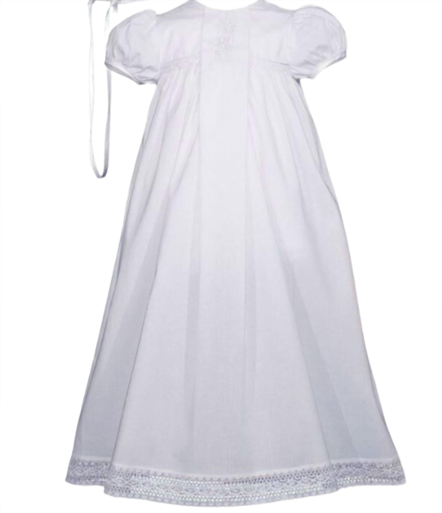 Little Things Mean a Lot Kid's Victorian Style Christening Baptism Gown in white - kids' dress - view 4