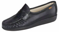 SAS Women's CLASSIC 0006-020 Moccasin - Narrow in black - women's flats - detail view