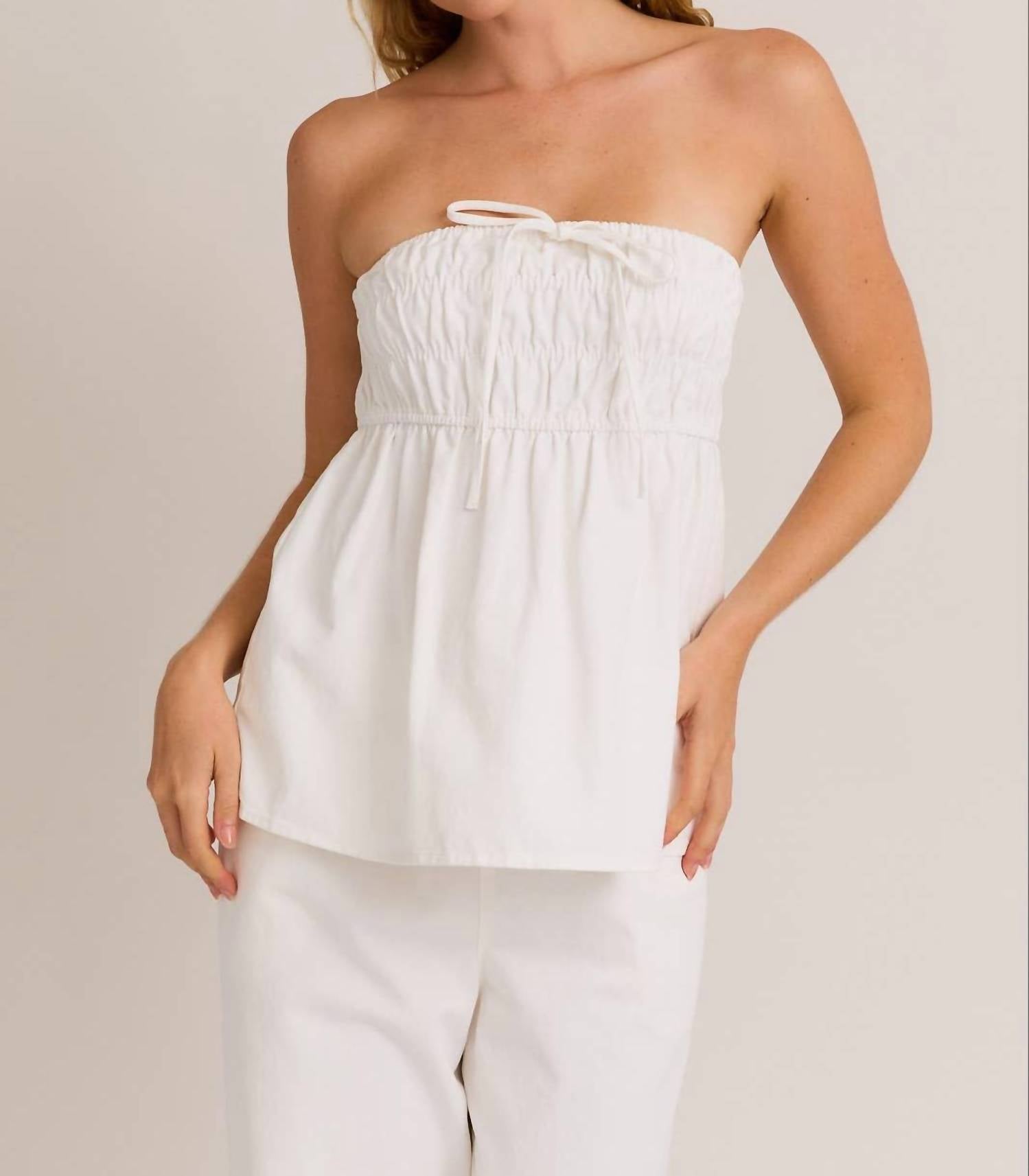 Le Lis - Charlotte Bow Front Babydoll Top