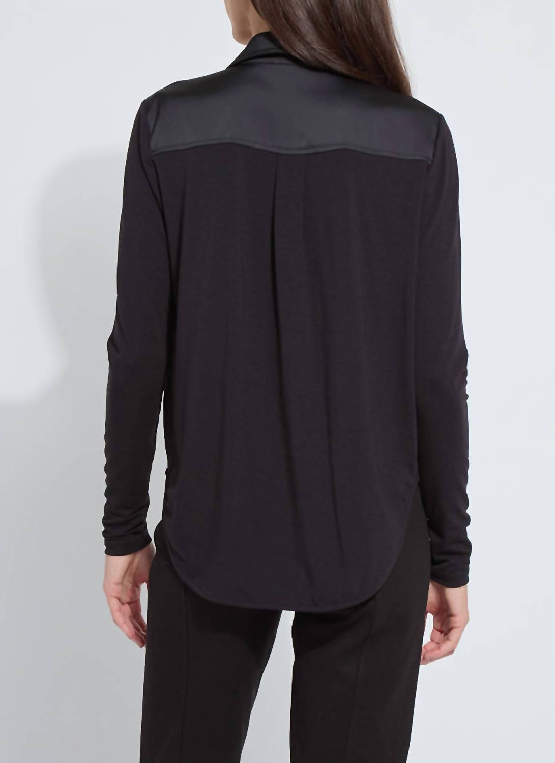 Lysse - Pietra Shirt Collar Mix Media Top
