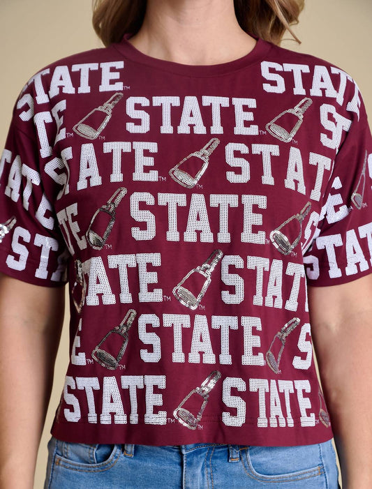 Stewart Simmons - The Sequin Repeat Tee Miss State