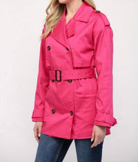 Fate - Something To Talk About Double Breasted Short Trench Coat