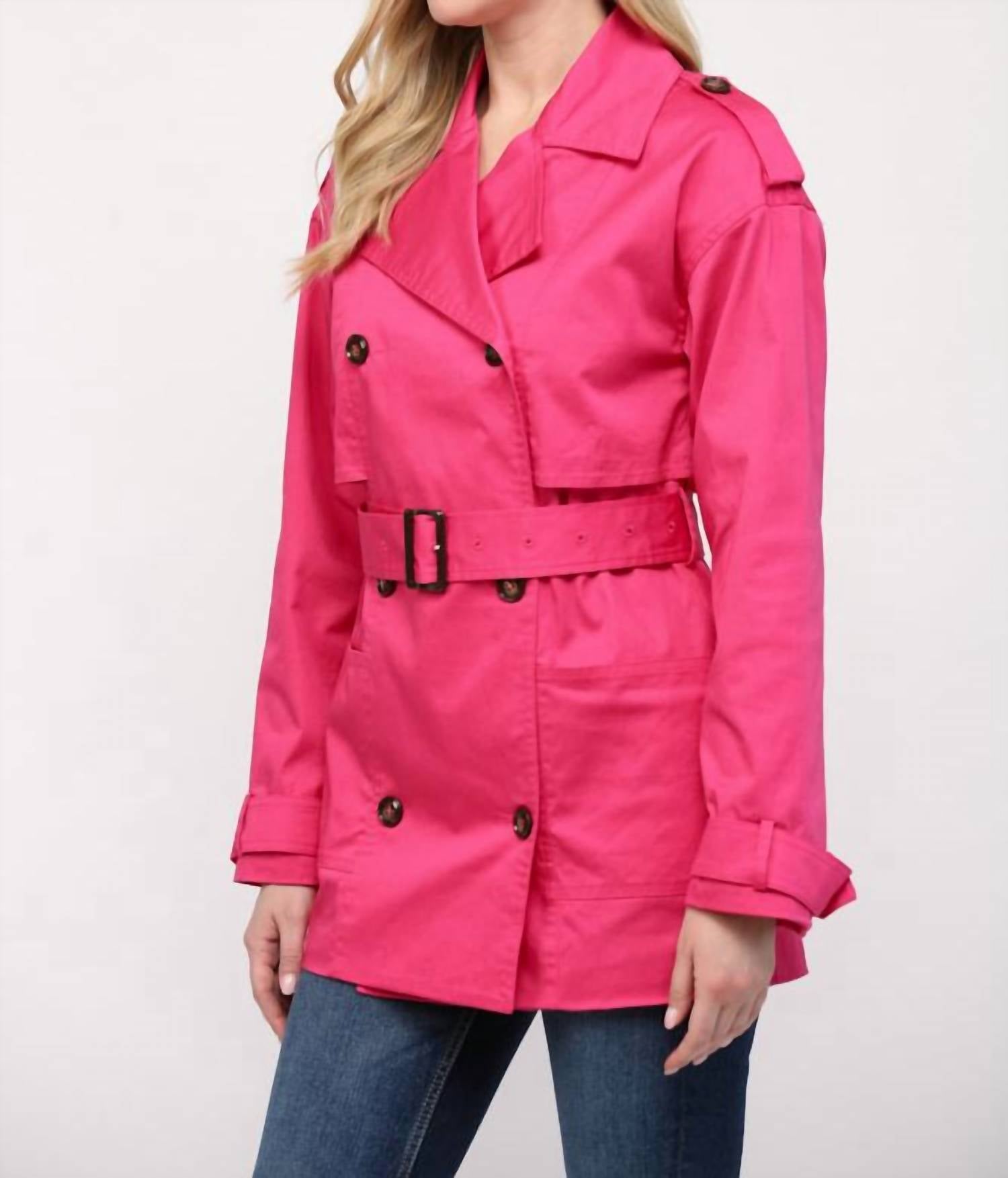 Fate - Something To Talk About Double Breasted Short Trench Coat