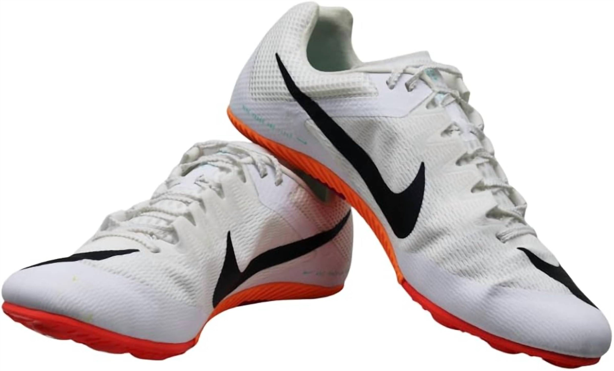 NIKE Men's Rival Sprint Shoe in white bright crimson hyper turquoise obsidian - men's shoe - detail view