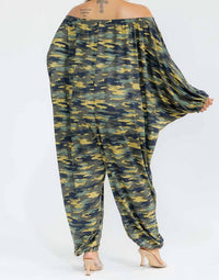Karen T Design - Long Sleeve Harem Jumpsuit - Plus