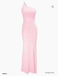 DRESS THE POPULATION Amy One-shoulder Bodycon Maxi Dress in vintage pink - women's dress - view 4