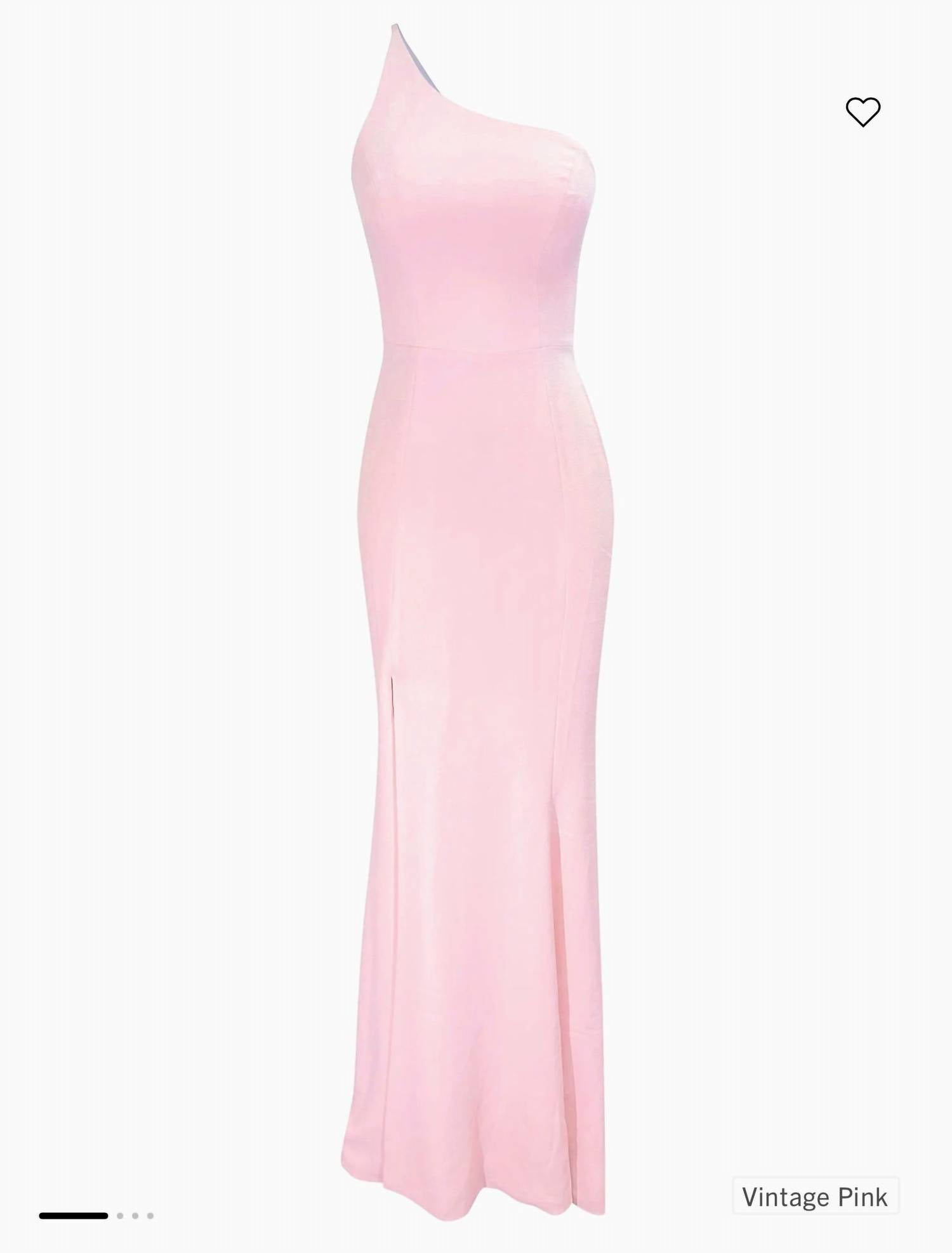 DRESS THE POPULATION Amy One-shoulder Bodycon Maxi Dress in vintage pink - women's dress - view 4
